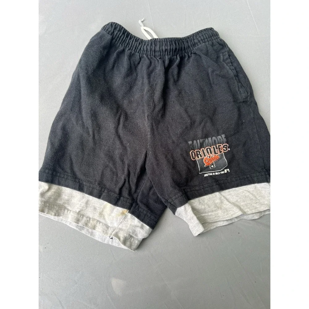 Vintage 1992 Jostens‎ Kids Baltimore Orioles Shorts MLB size Medium Black